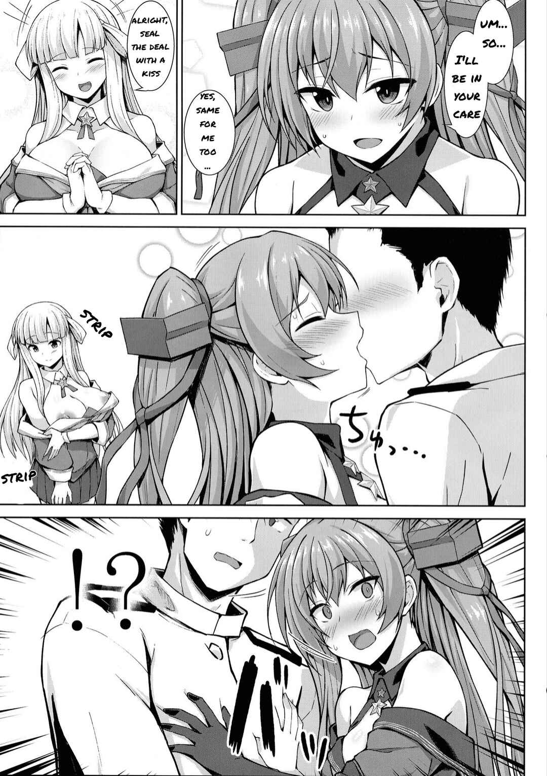 Page 7 Chapter 1 Kantai Collection -KanColle- Sankyuu-chuu no Fletcher ni Johnston ga Kuwawatte Futari de Aka-chan o Series (Doujinshi)