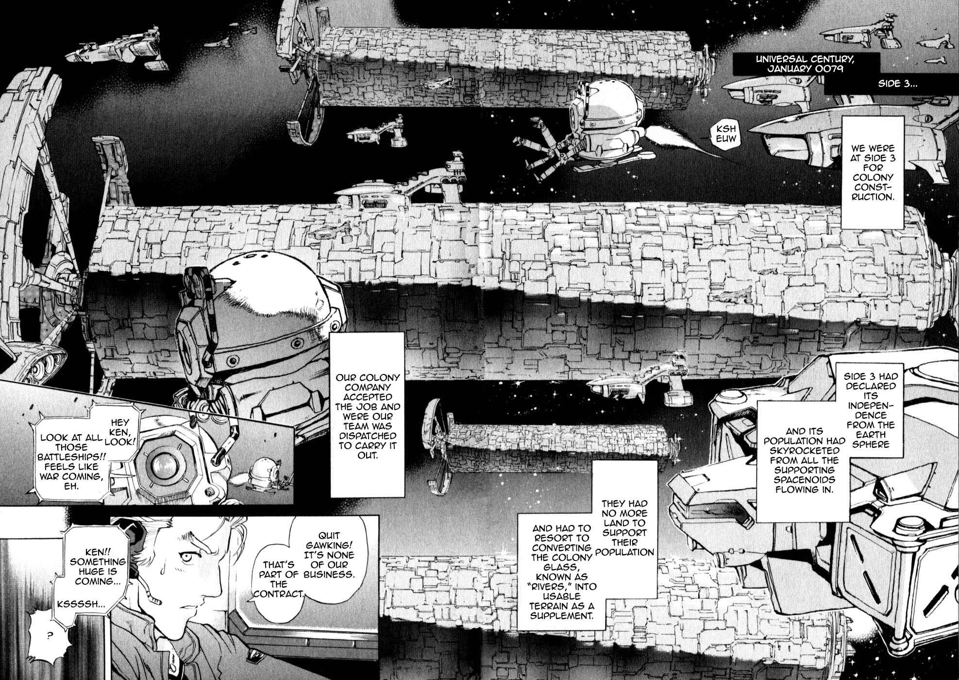 Page 4 Chapter 0.2 Mobile Suit Gundam Report REBELLION: Lost War Chronicles
