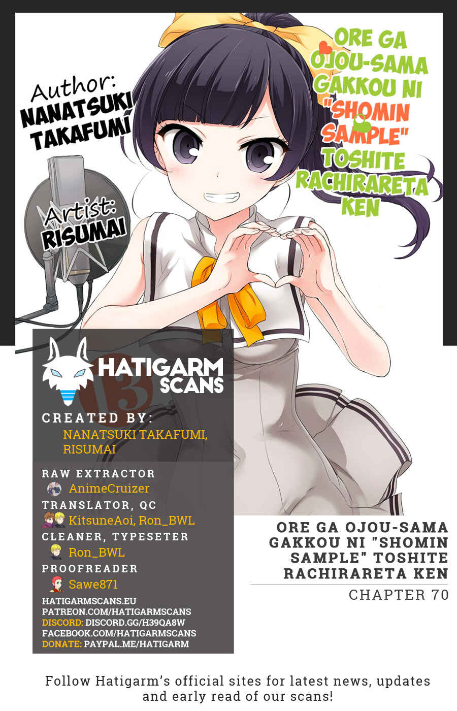 Page 1 Chapter 70 Ore ga Ojou-sama Gakkou ni Shomin Sample Toshite Rachirareta Ken