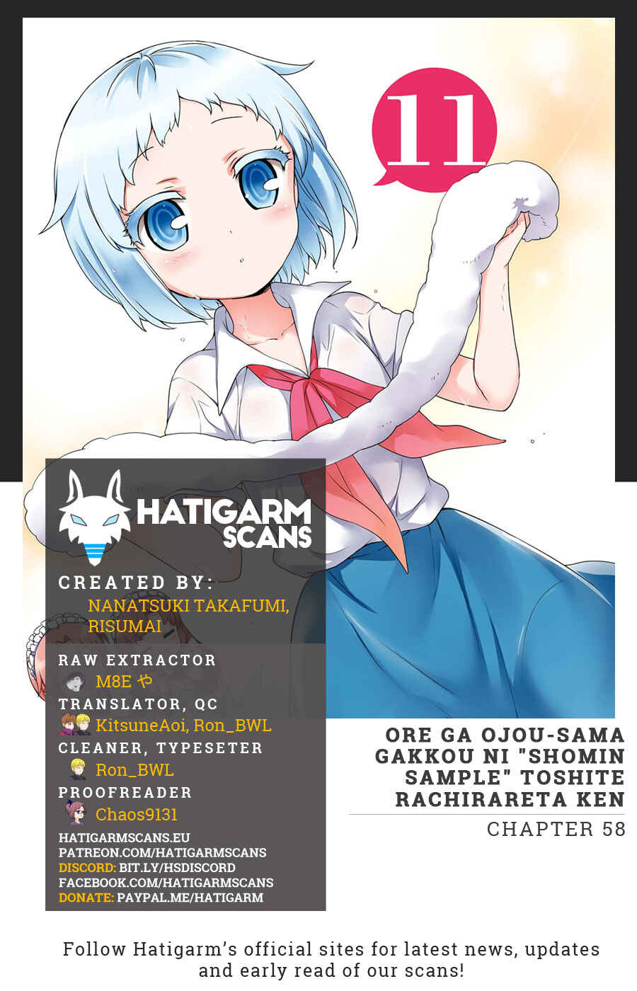 Page 1 Chapter 58 Ore ga Ojou-sama Gakkou ni Shomin Sample Toshite Rachirareta Ken