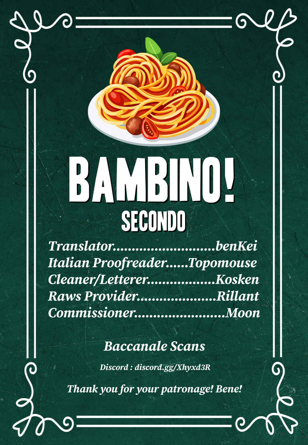 Page 1 Chapter 110 Bambino! Secondo