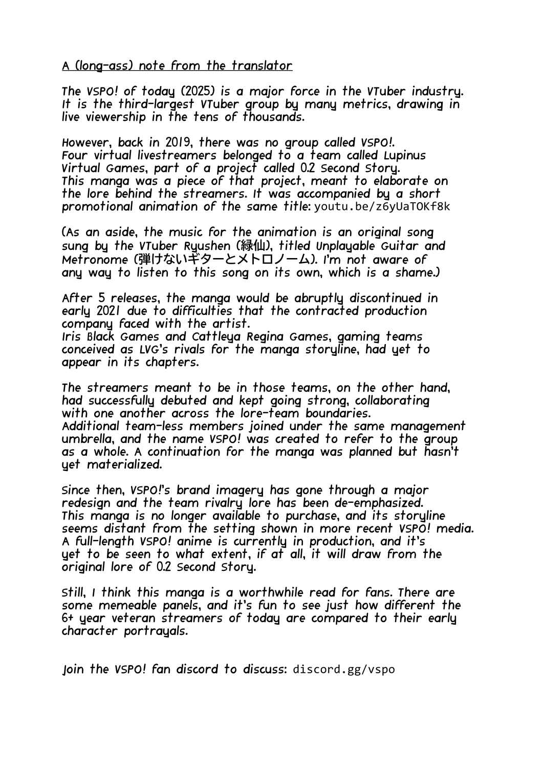 Page 2 Chapter 1 Esports☆ ~A Story of 0.2 Seconds~