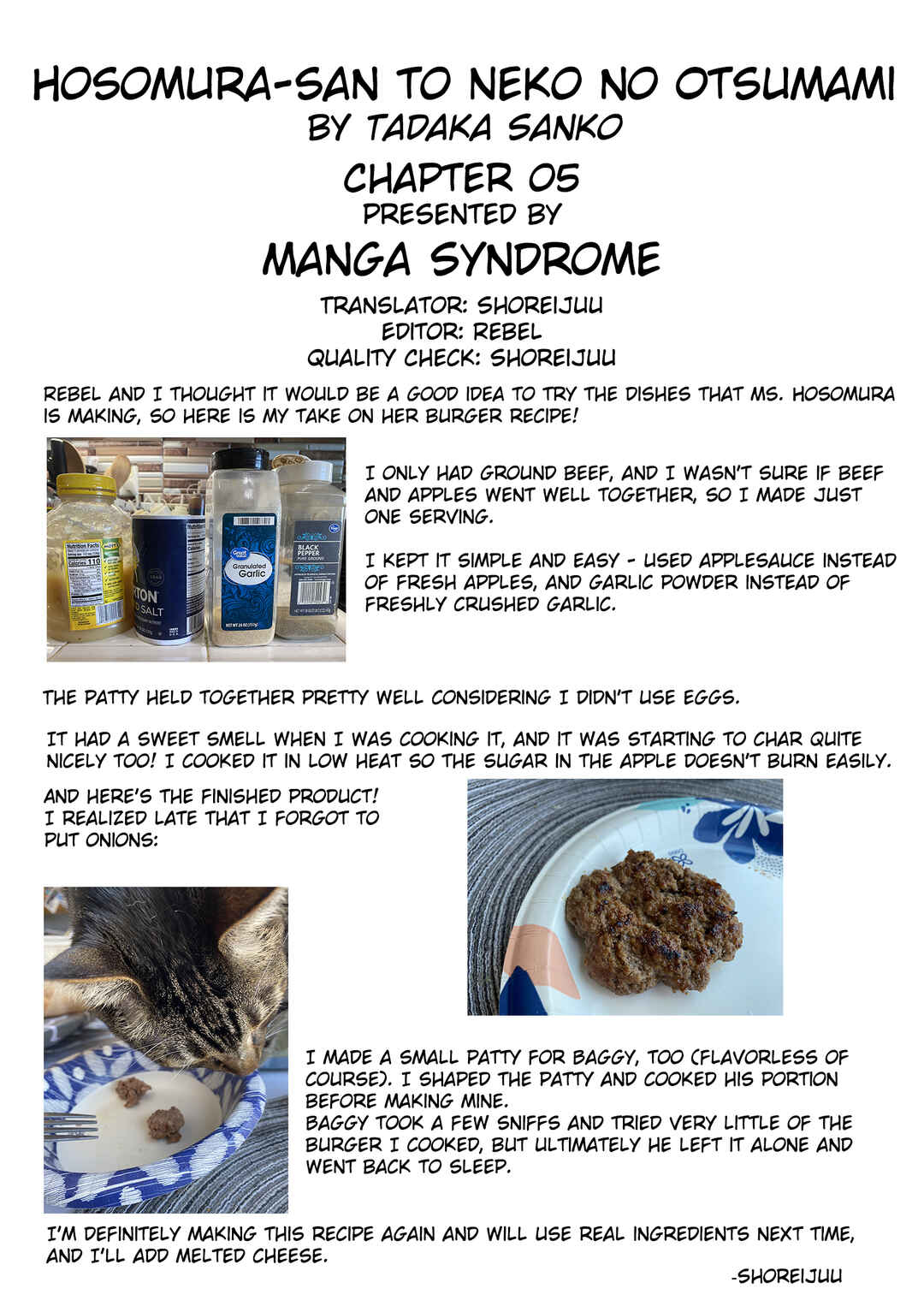 Page 21 Chapter 5 Hosomura-san and the Cats Snack