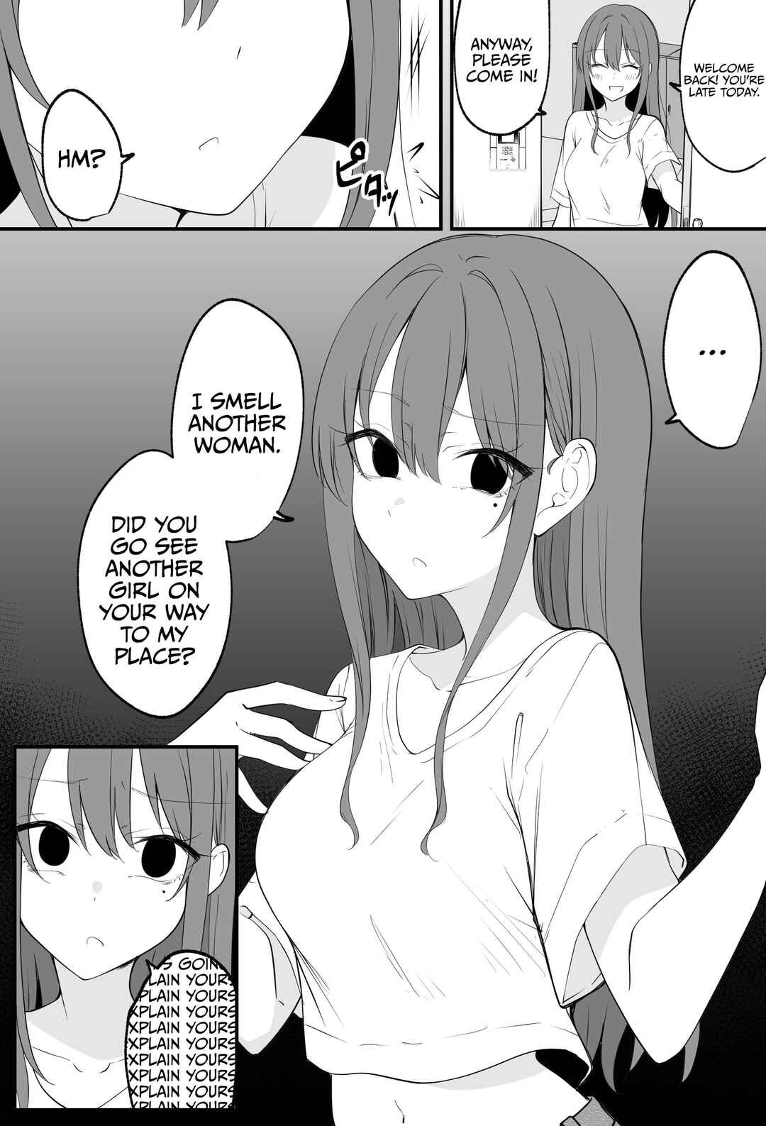 Page 1 Chapter 12 A Girl Who Seems Like a Yandere but Isnt Actually Yandere, but Is a Little Bit Yandere