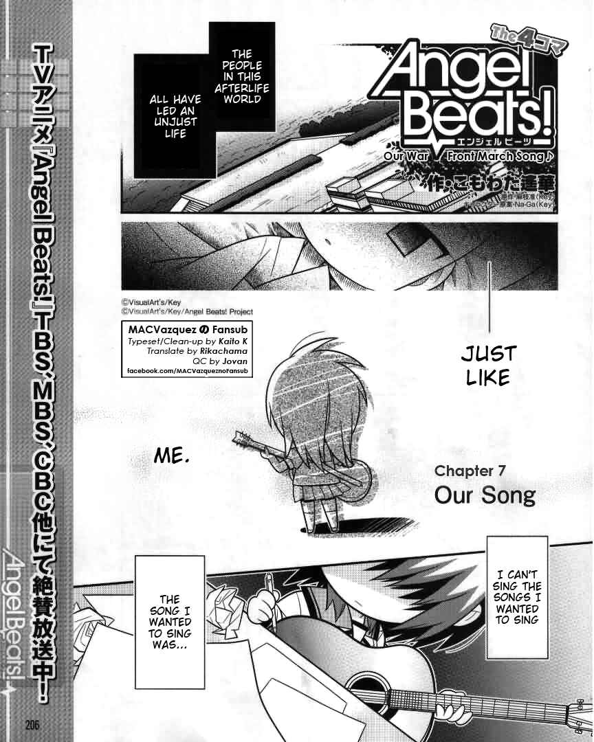 Page 1 Chapter 7 Angel Beats! the 4-Koma - Bokura no Sensen Koushinkyoku