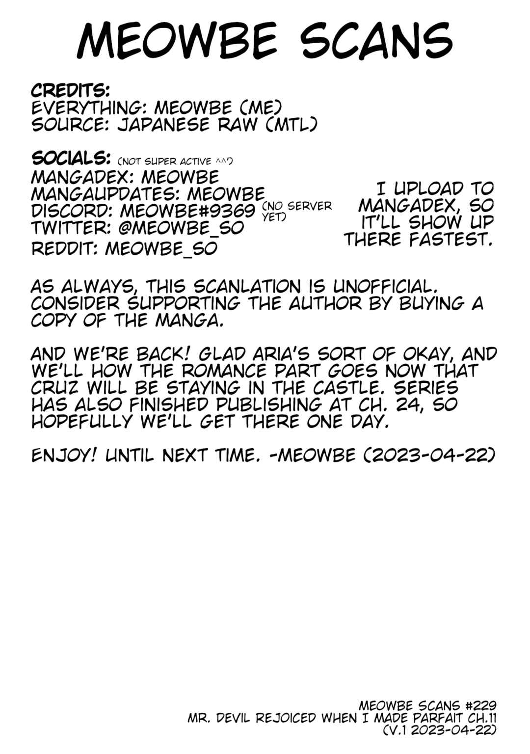 Page 31 Chapter 11 Mr. Devil Rejoiced When I Made Parfait