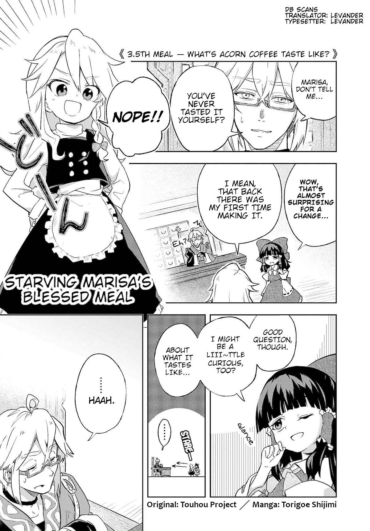 Page 1 Chapter 3.5 Touhou Project Niji Sousaku Series - Harapeko Marisa no Shiawase Gohan