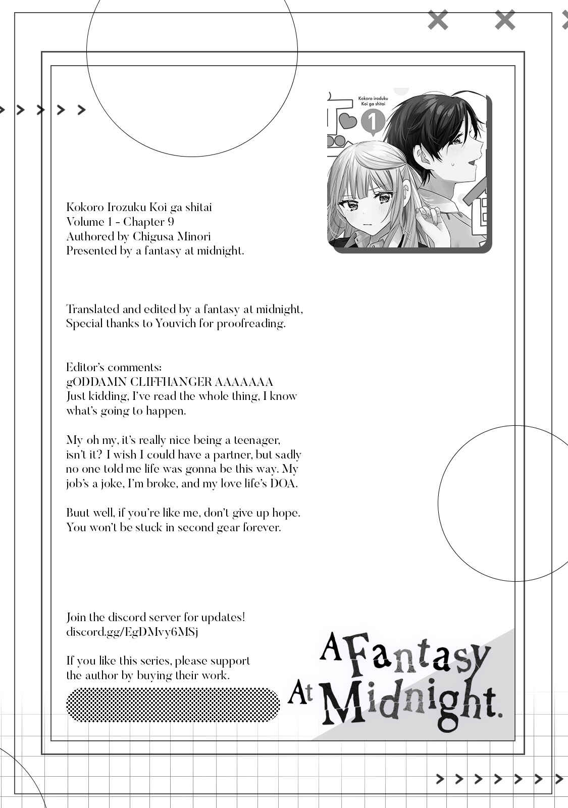 Page 9 Chapter 9 Kokoro Irozuku Koi ga shitai
