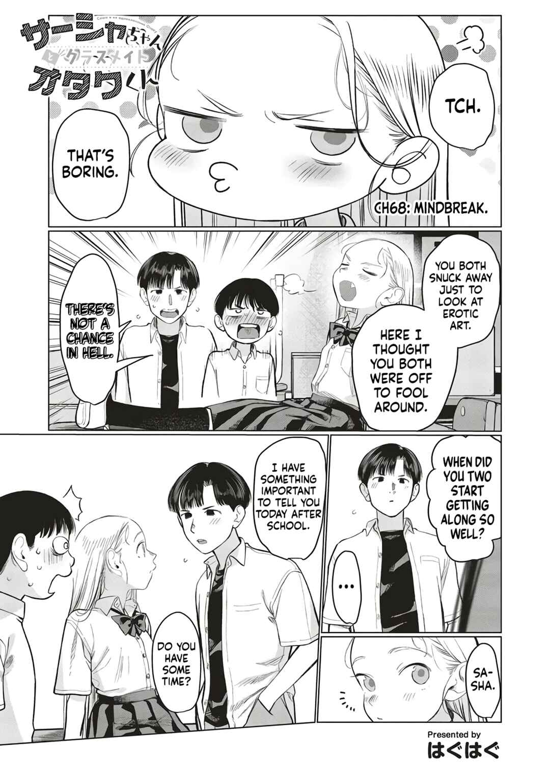 Page 1 Chapter 68 Sasha-chan to Classmate Otaku-kun