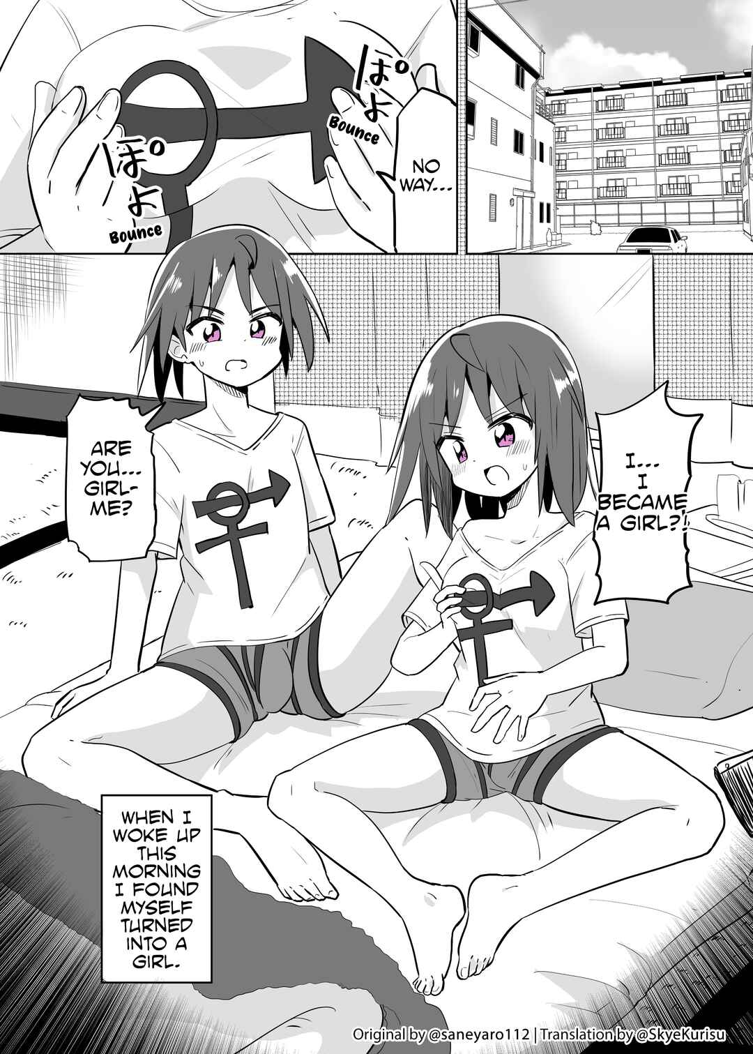 Page 1 Chapter 1 Asa Okitara Onna ni Natta Ore ga Ita