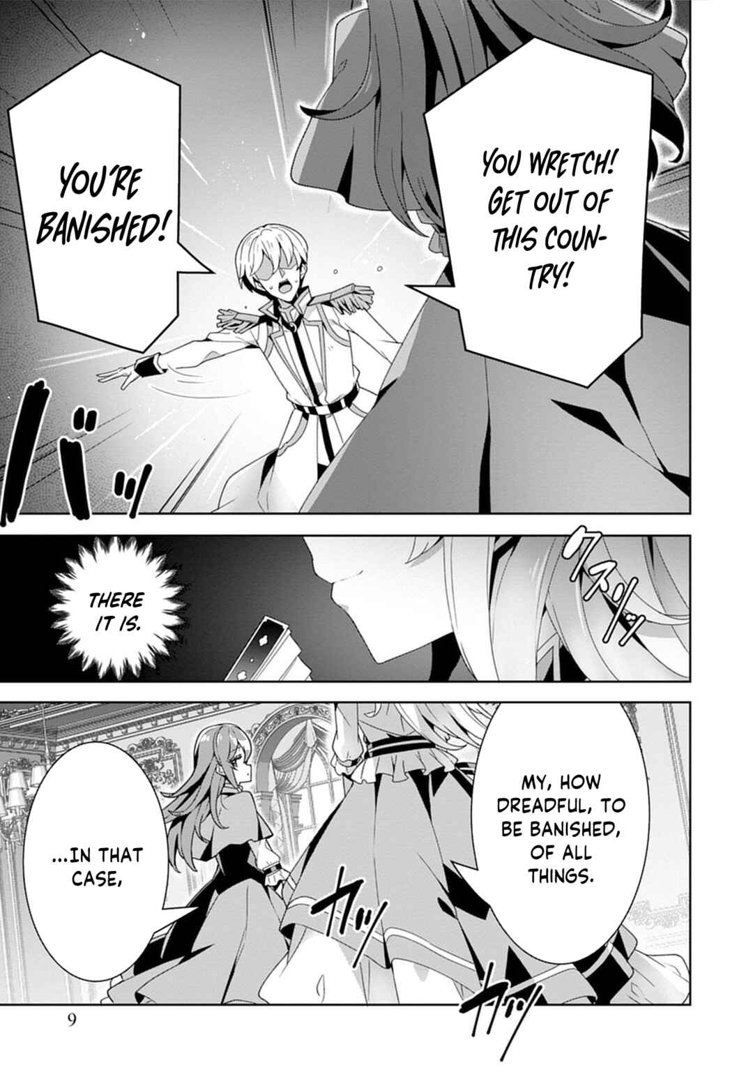 Page 9 Chapter 0 Iranai Akuyaku Reijou, Waga Kuni de Hikitorimasu wa - Yuushuu na Go-reijoukata wo Tsuihou da Nante Orokana Mane, Kuni wo Horoboshimashite yo?
