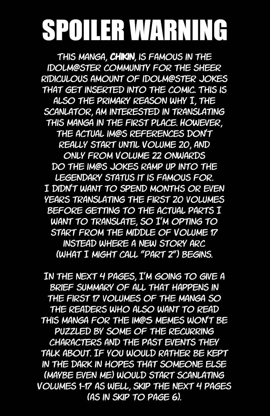 Page 1 Chapter 65 Chikin - Drop Zenya no Monogatari