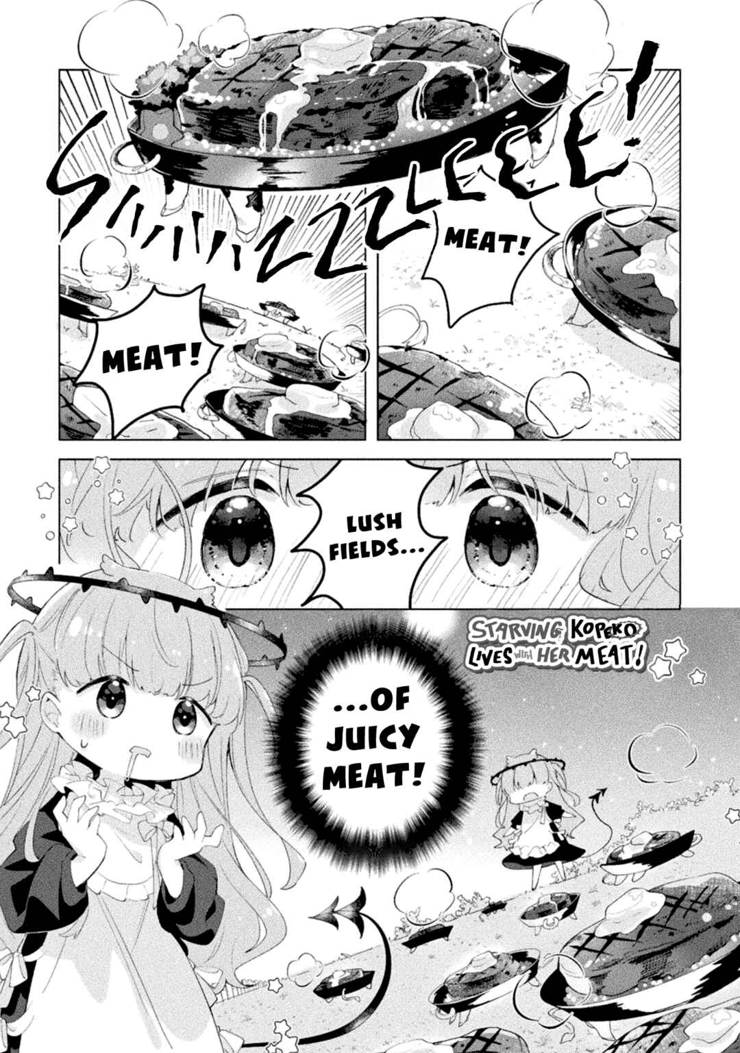 Page 2 Chapter 1 Harapeko Kopeko wa Niku to Sumu!