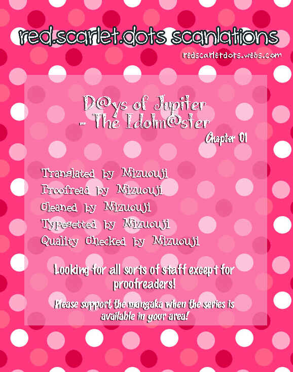 Page 1 Chapter 1 D@YS OF Jupiter ~THE iDOLM@STER~
