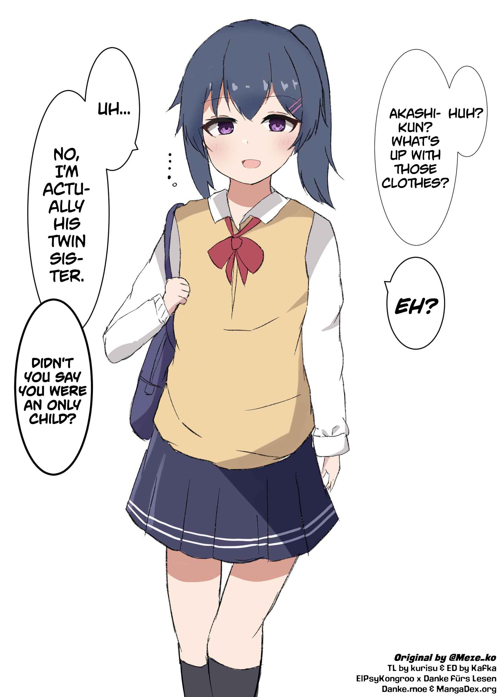 Page 1 Chapter Unknown_565d A Crossdressing Boy Who Isnt Good at Deceiving