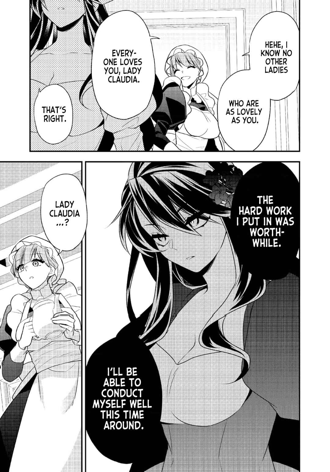 Page 32 Chapter 3 Danzai sareta Akuyaku Reijou wa, Gyakkou shite Kanpeki na Akujo wo Mezasu