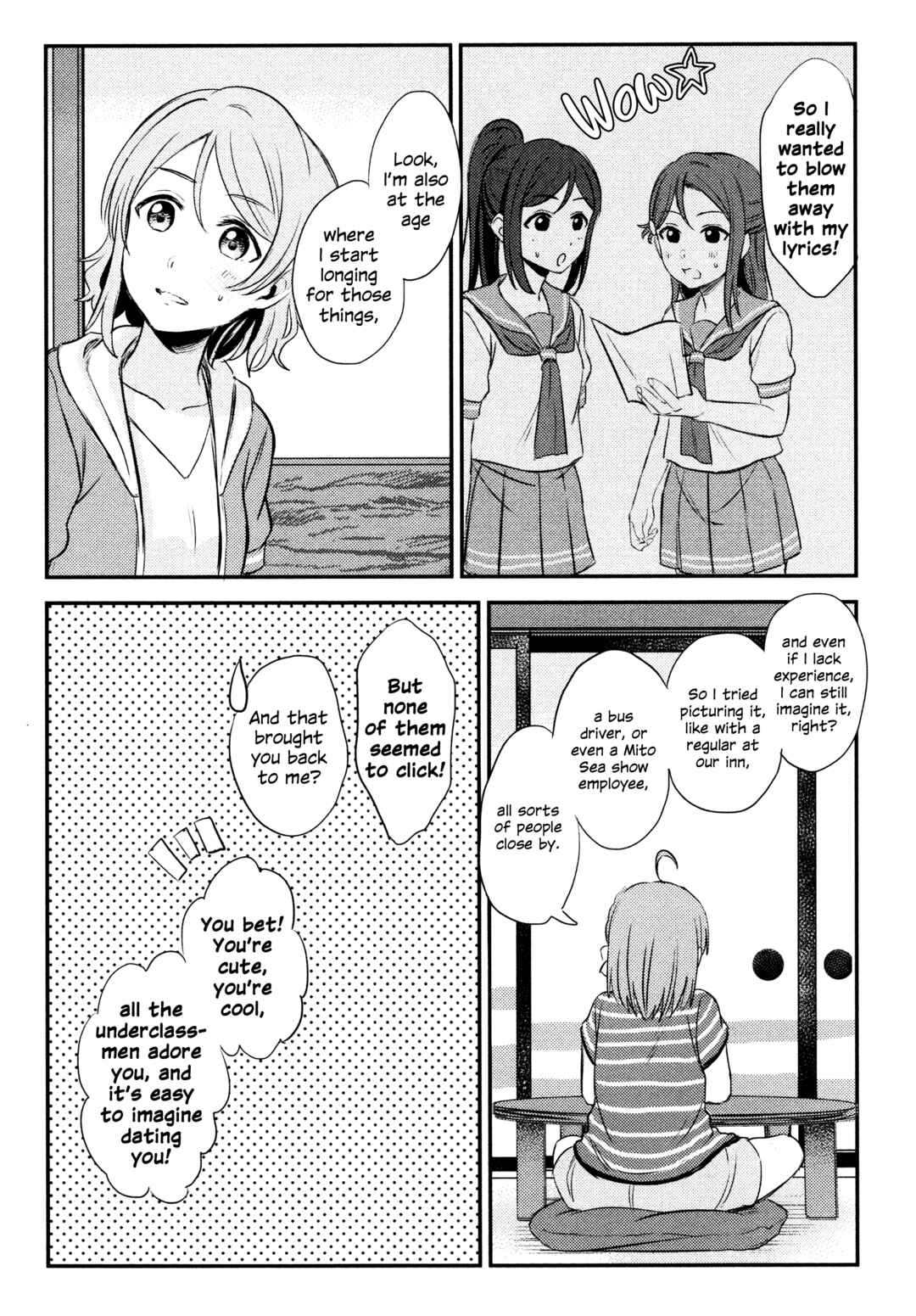 Page 4 Chapter 4 Love Live! Sunshine!! - A Love-Tinted Aquamarine (Doujinshi)