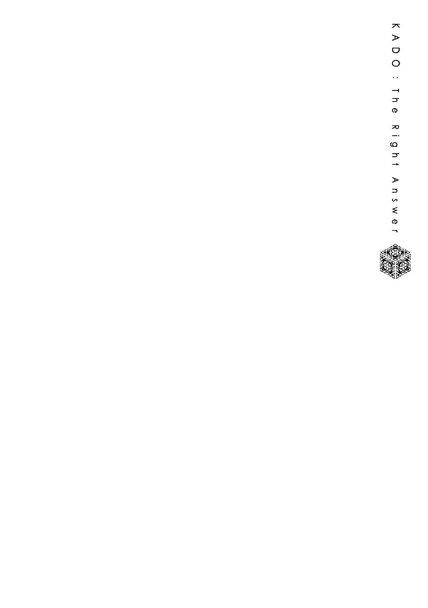 Page 1 Chapter 3 KADO: The Right Answer