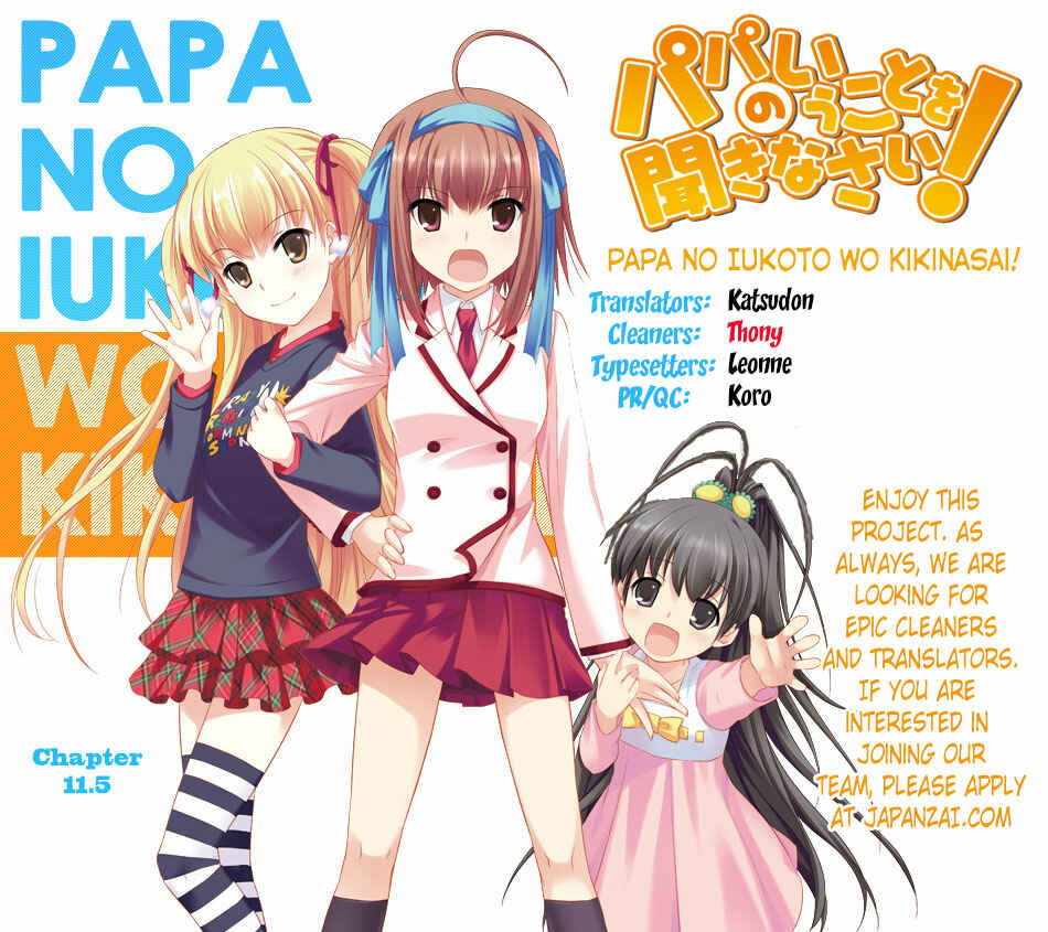 Page 1 Chapter 11.5 Papa no Iukoto wo Kikinasai!