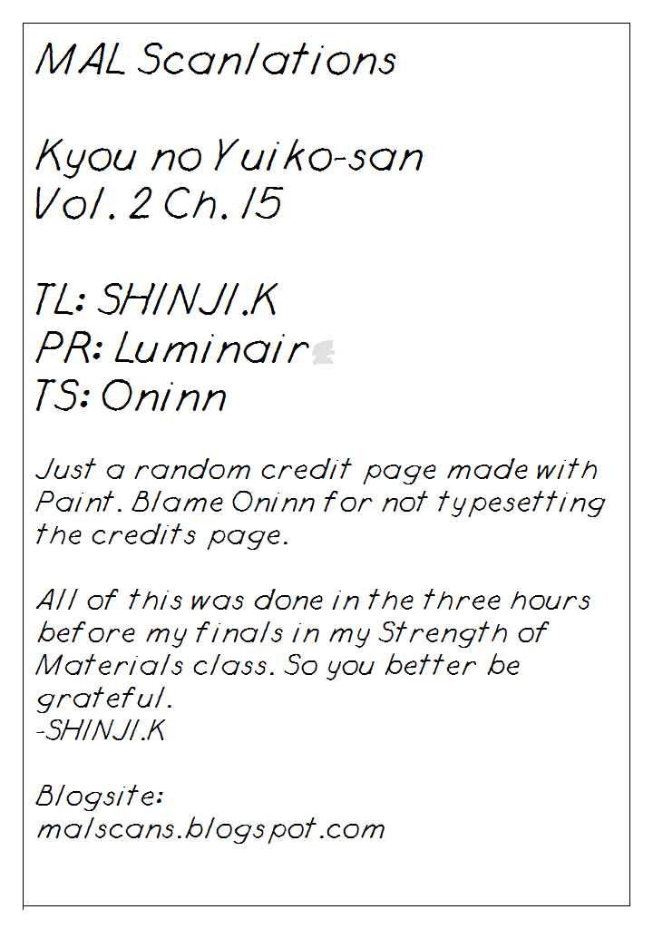Page 14 Chapter 15 Kyou no Yuiko-san