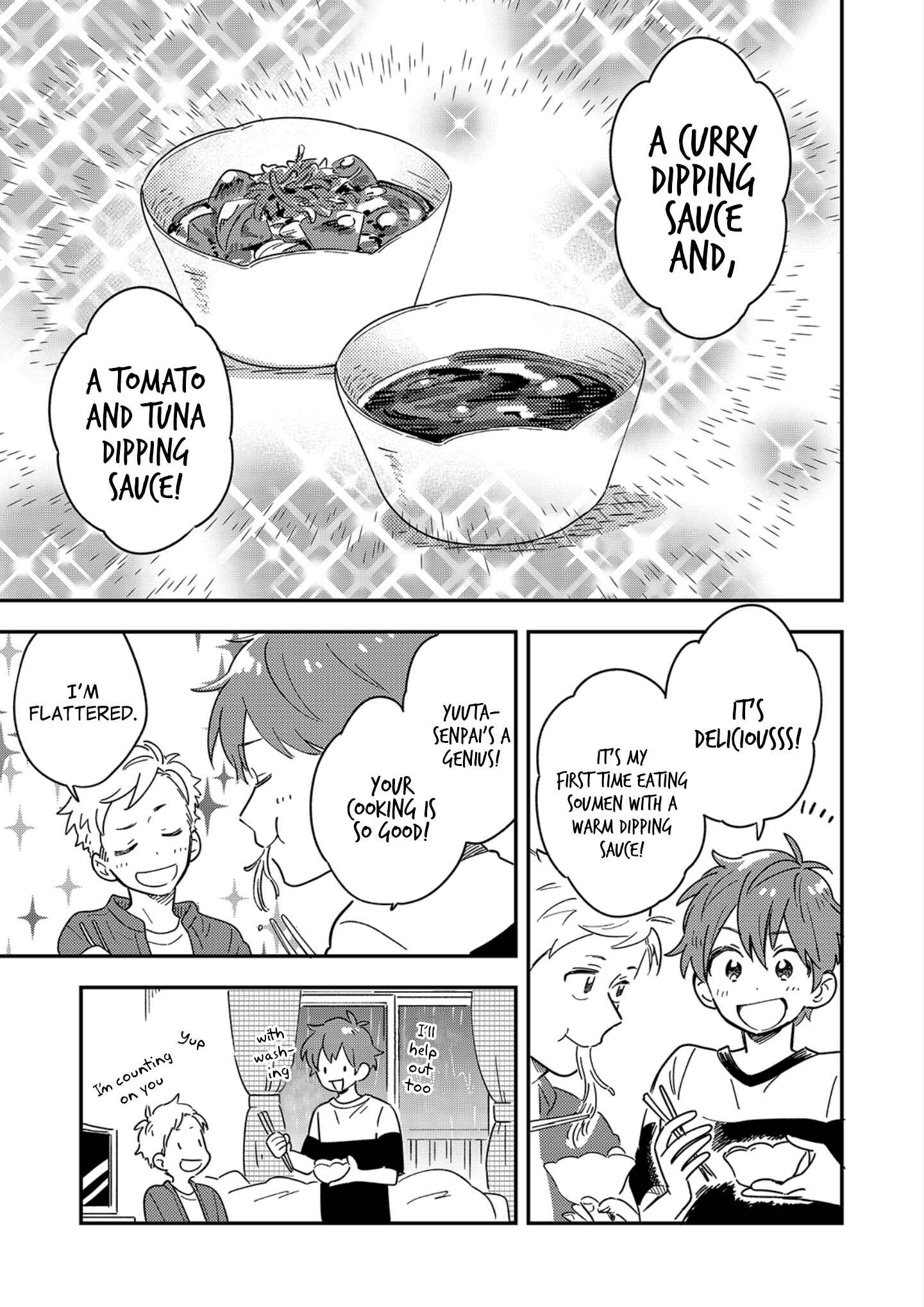 Page 9 Chapter 1 Danshi Koukousei wa Kyou mo Onaka ga Suiteiru