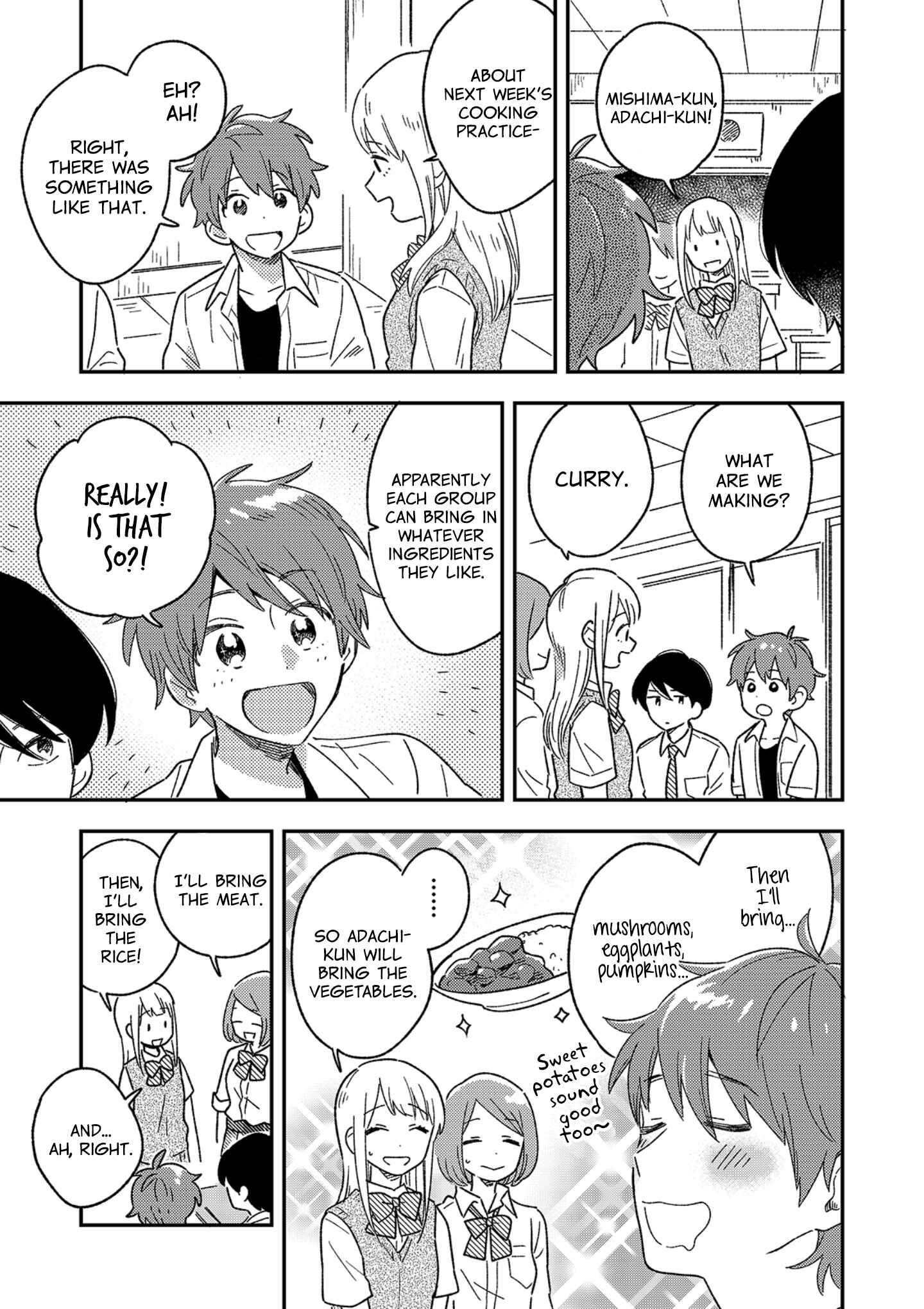 Page 3 Chapter 2 Danshi Koukousei wa Kyou mo Onaka ga Suiteiru