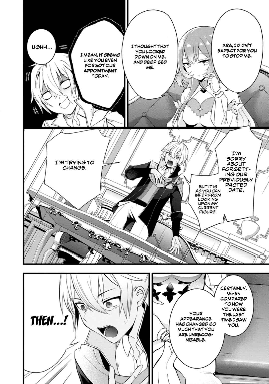 Page 12 Chapter 3 Kurobuta Ouji wa Zense o Omoidashite Kaishin Suru: Akuyaku Kyara ni Tensei Shita no de Shibou Endo kara Nigete itara Saikyou ni Natteita