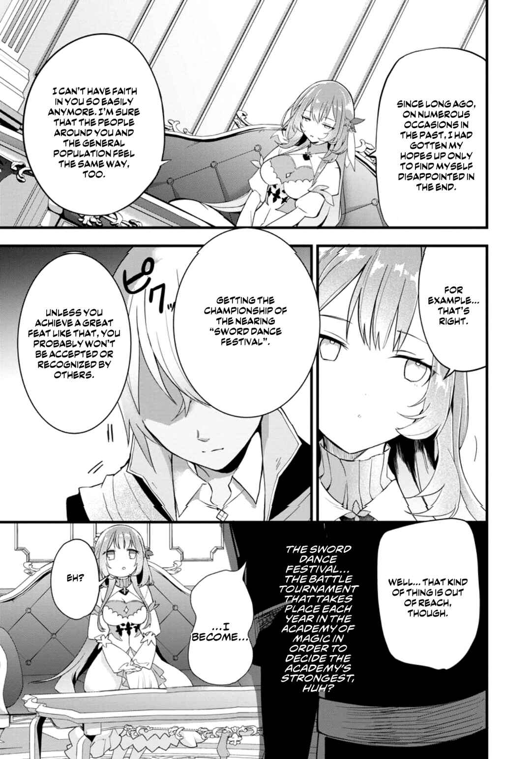 Page 13 Chapter 3 Kurobuta Ouji wa Zense o Omoidashite Kaishin Suru: Akuyaku Kyara ni Tensei Shita no de Shibou Endo kara Nigete itara Saikyou ni Natteita