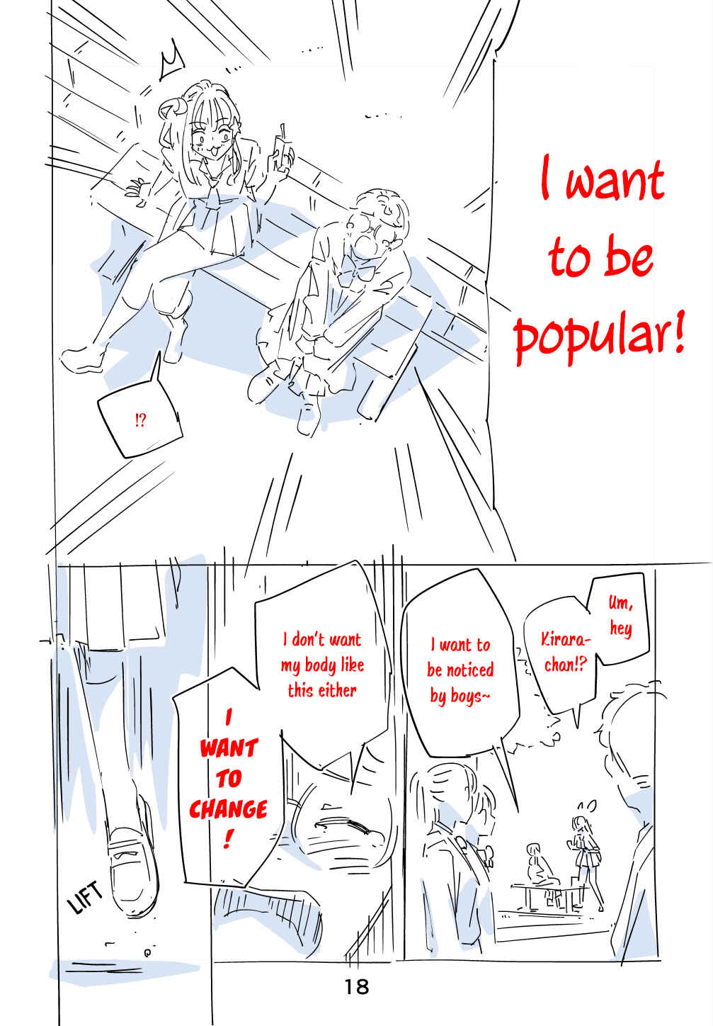 Page 18 Chapter Unknown_f8ee A Story About A Skinny Girl Who Aims To Have A Popular Body Alongside The Plump Gal Girl.