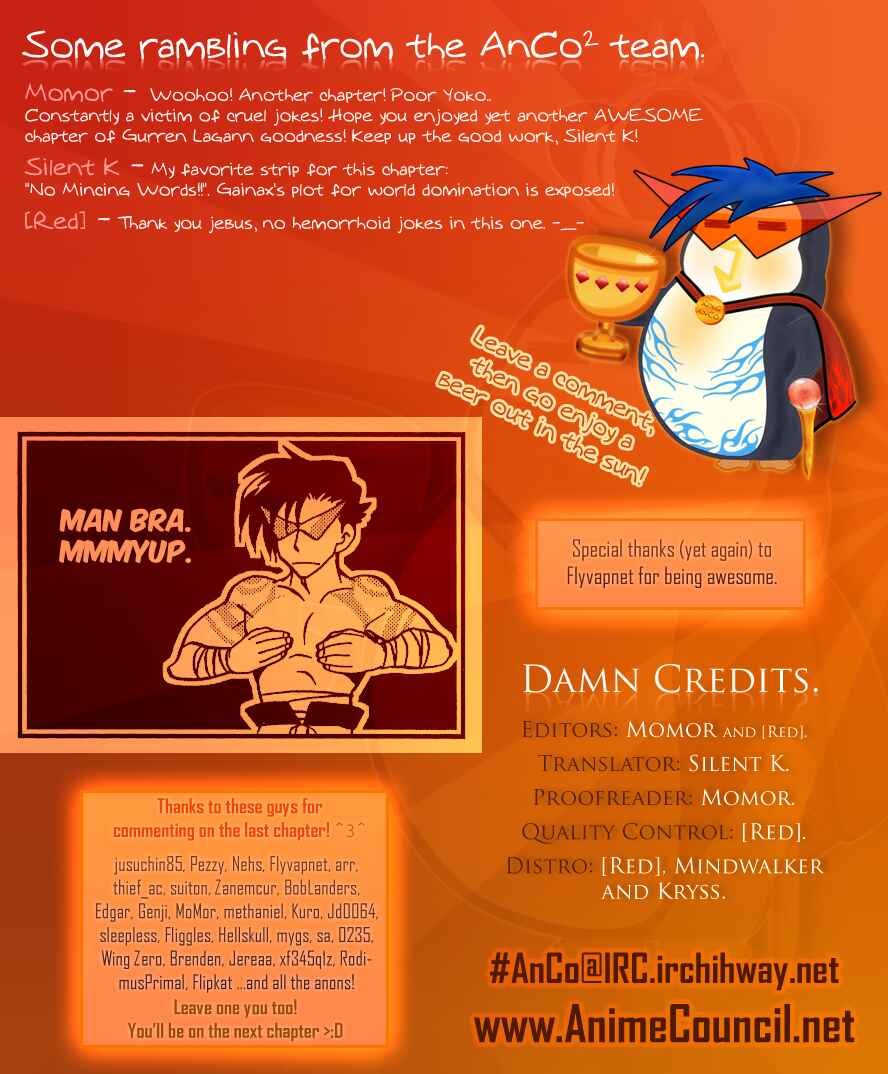 Page 10 Chapter 5 Tengen Toppa Gurren Lagann 4-koma Kingdom - Yokos Belly Button Version