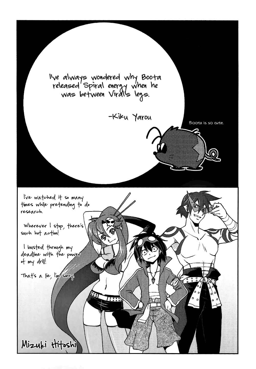 Page 9 Chapter 12 Tengen Toppa Gurren Lagann 4-koma Kingdom - Yokos Belly Button Version