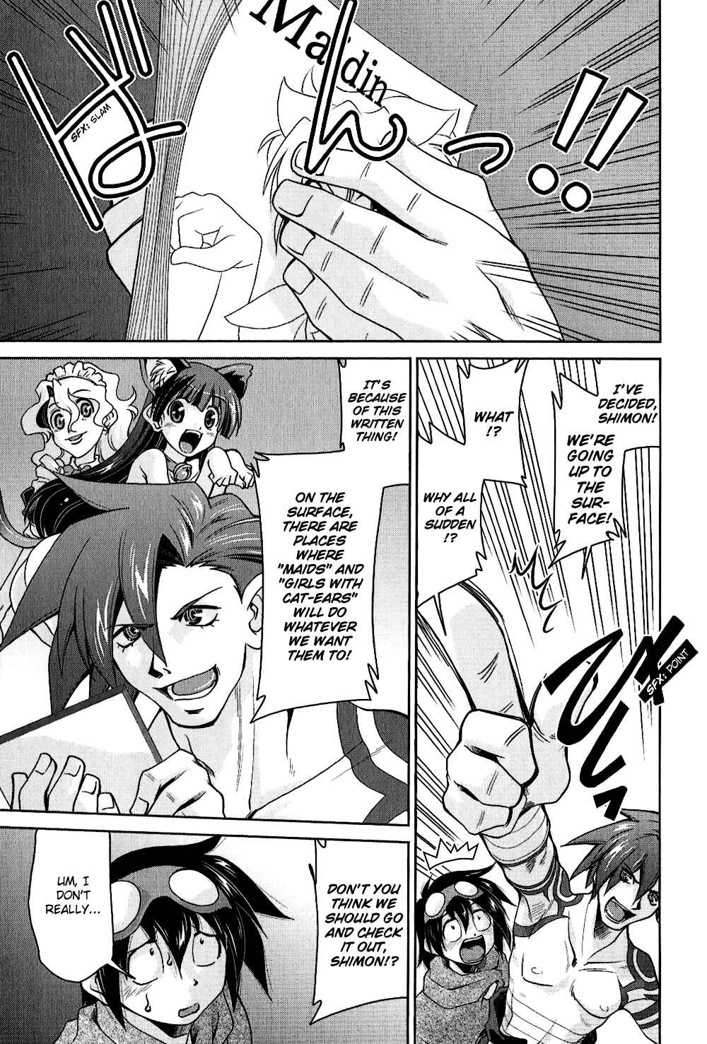 Page 3 Chapter 12 Tengen Toppa Gurren Lagann 4-koma Kingdom - Yokos Belly Button Version
