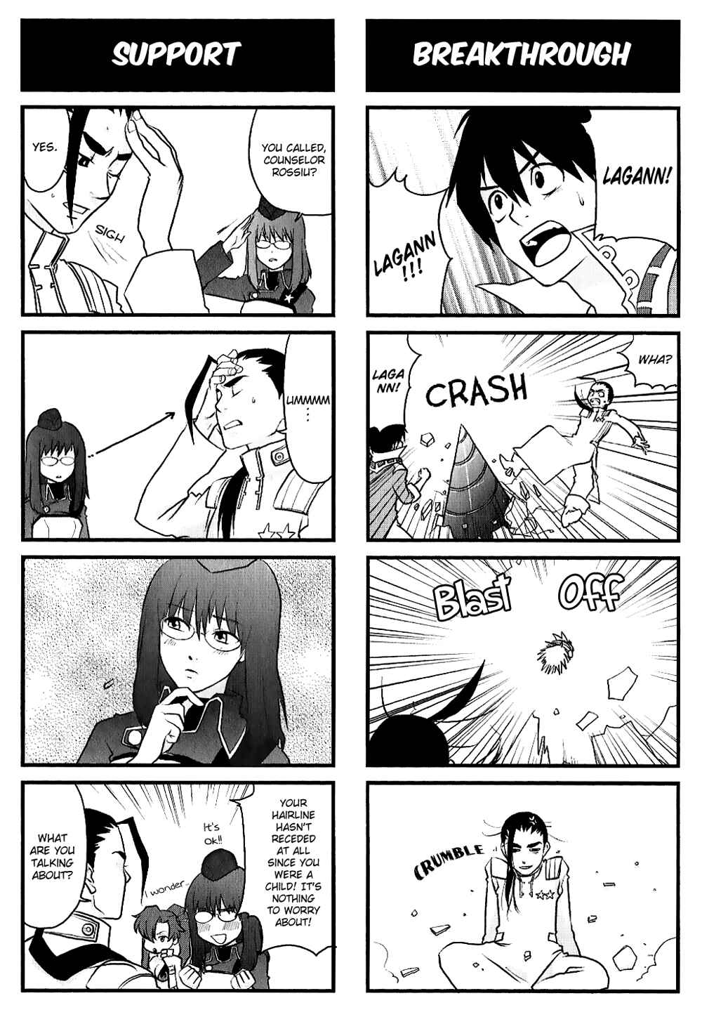 Page 4 Chapter 4 Tengen Toppa Gurren Lagann 4-koma Kingdom - Yokos Belly Button Version