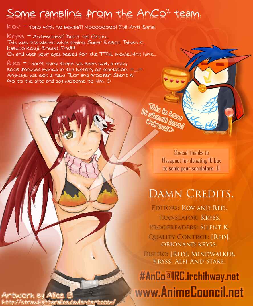 Page 9 Chapter 2 Tengen Toppa Gurren Lagann 4-koma Kingdom - Yokos Belly Button Version