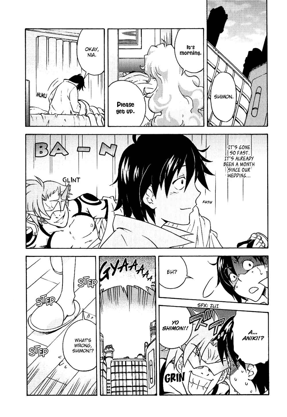 Page 4 Chapter 2 Tengen Toppa Gurren Lagann 4-koma Kingdom - Yokos Belly Button Version