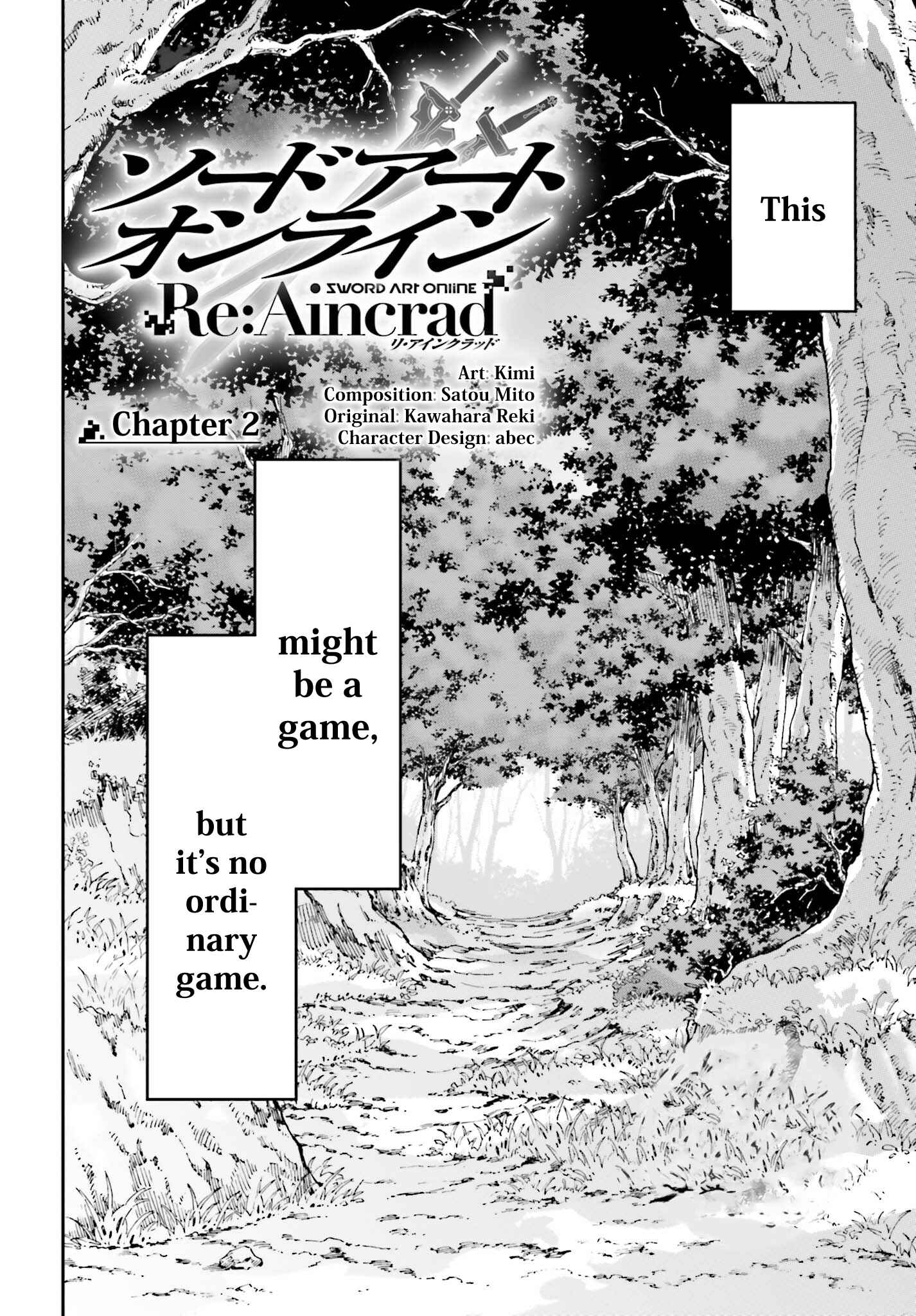 Page 2 Chapter 2 Sword Art Online: Re:Aincrad