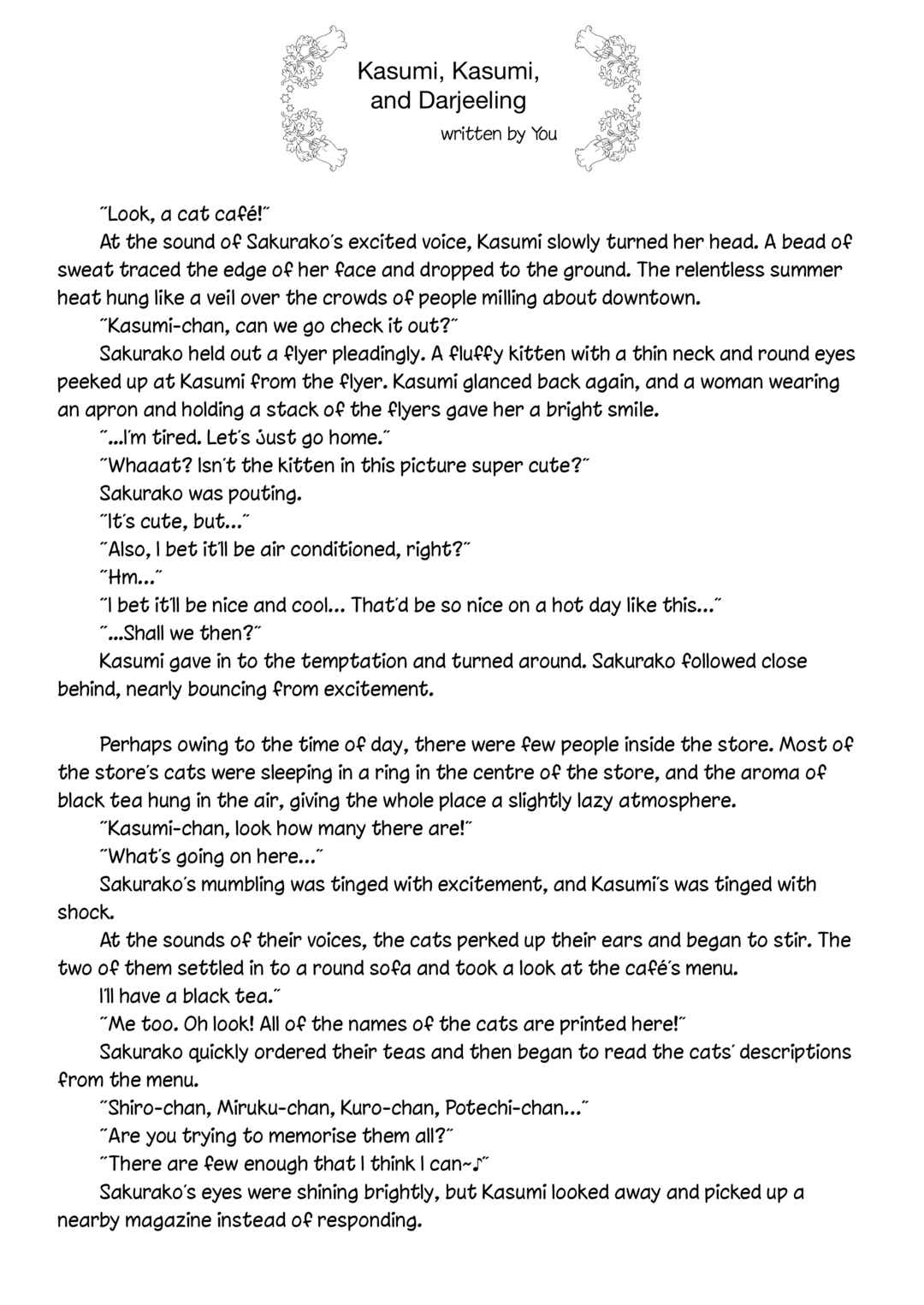 Page 1 Chapter 9 Futaribeya: A Room for Two Anthology