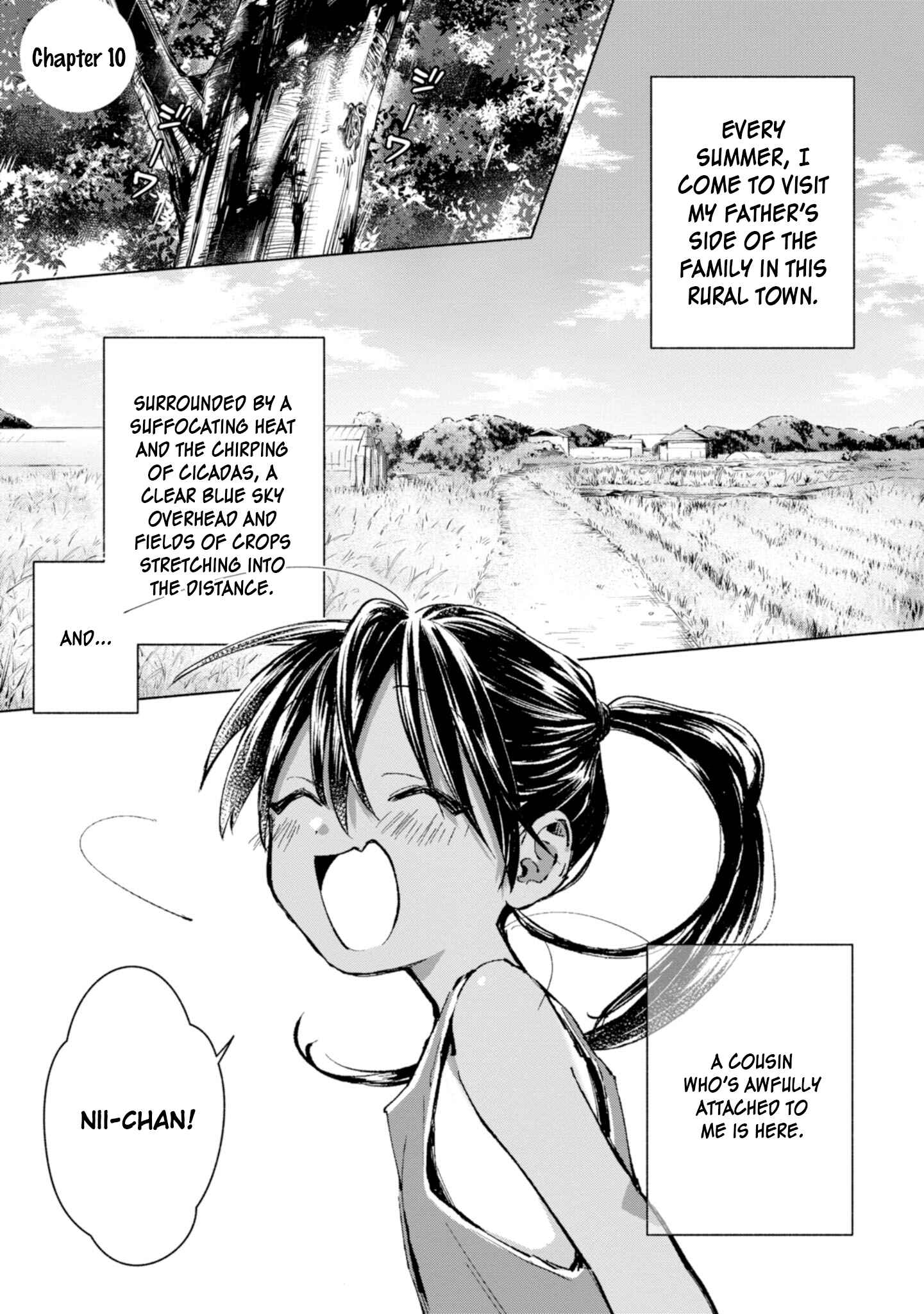 Page 1 Chapter 10 Inaka ni Kaeru to Yakeni Natsuita Kasshoku Ponytail Shota ga Iru