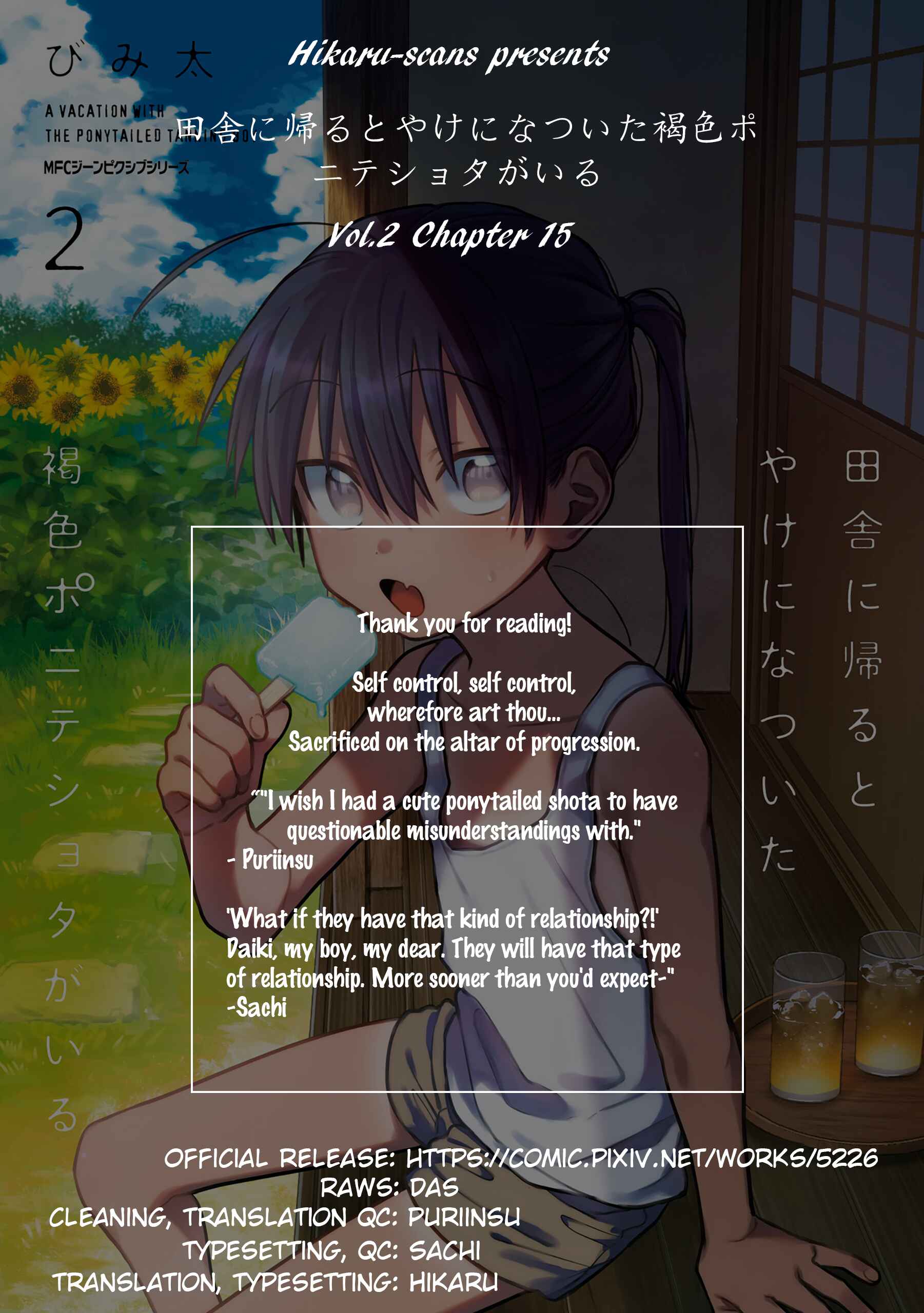 Page 14 Chapter 15 Inaka ni Kaeru to Yakeni Natsuita Kasshoku Ponytail Shota ga Iru
