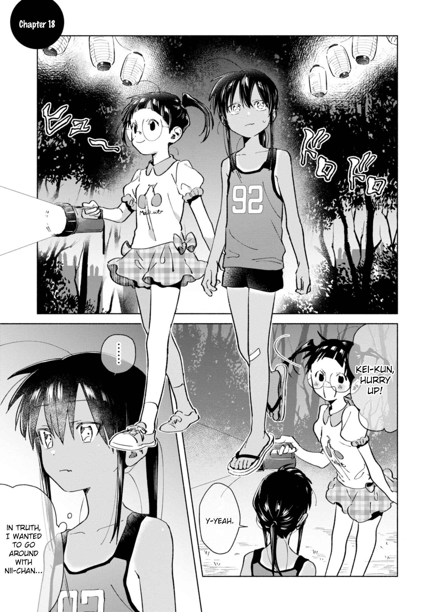 Page 1 Chapter 18 Inaka ni Kaeru to Yakeni Natsuita Kasshoku Ponytail Shota ga Iru