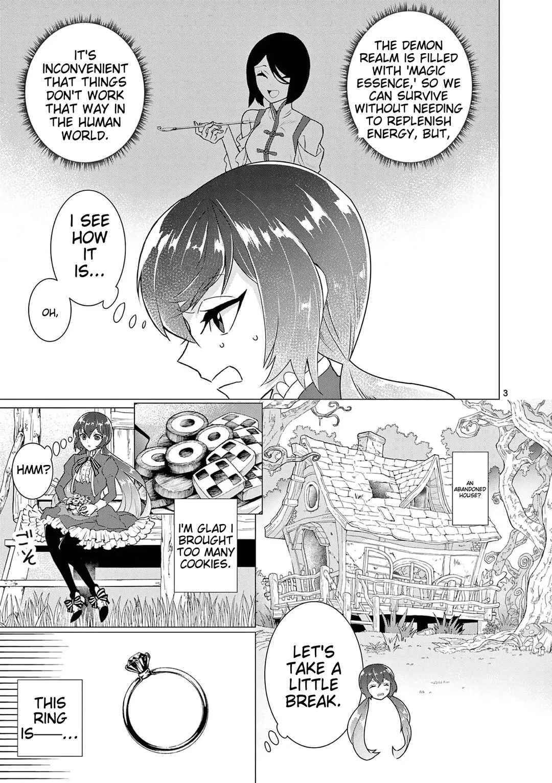 Page 4 Chapter 3 Isekai Tensei Shite Majo ni Natta no de Slow Life o Okuritai no ni Maou ga Nigashite Kuremasen