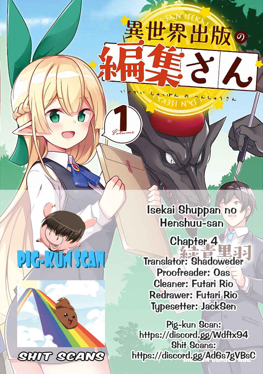 Page 1 Chapter 4 Isekai Shuppun no Henshuu-san