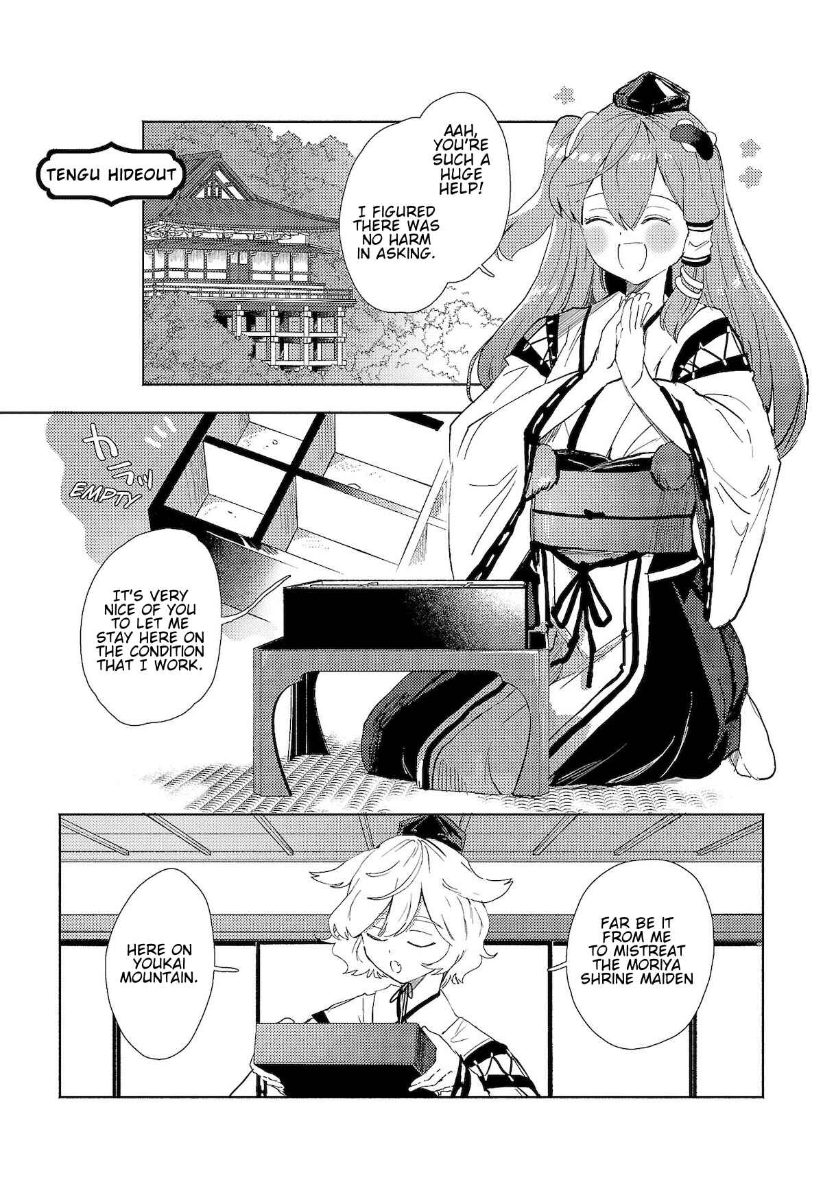 Page 2 Chapter 1.2 Touhou Project Niji Sousaku Series - Sanae-san wa Iedechuu!