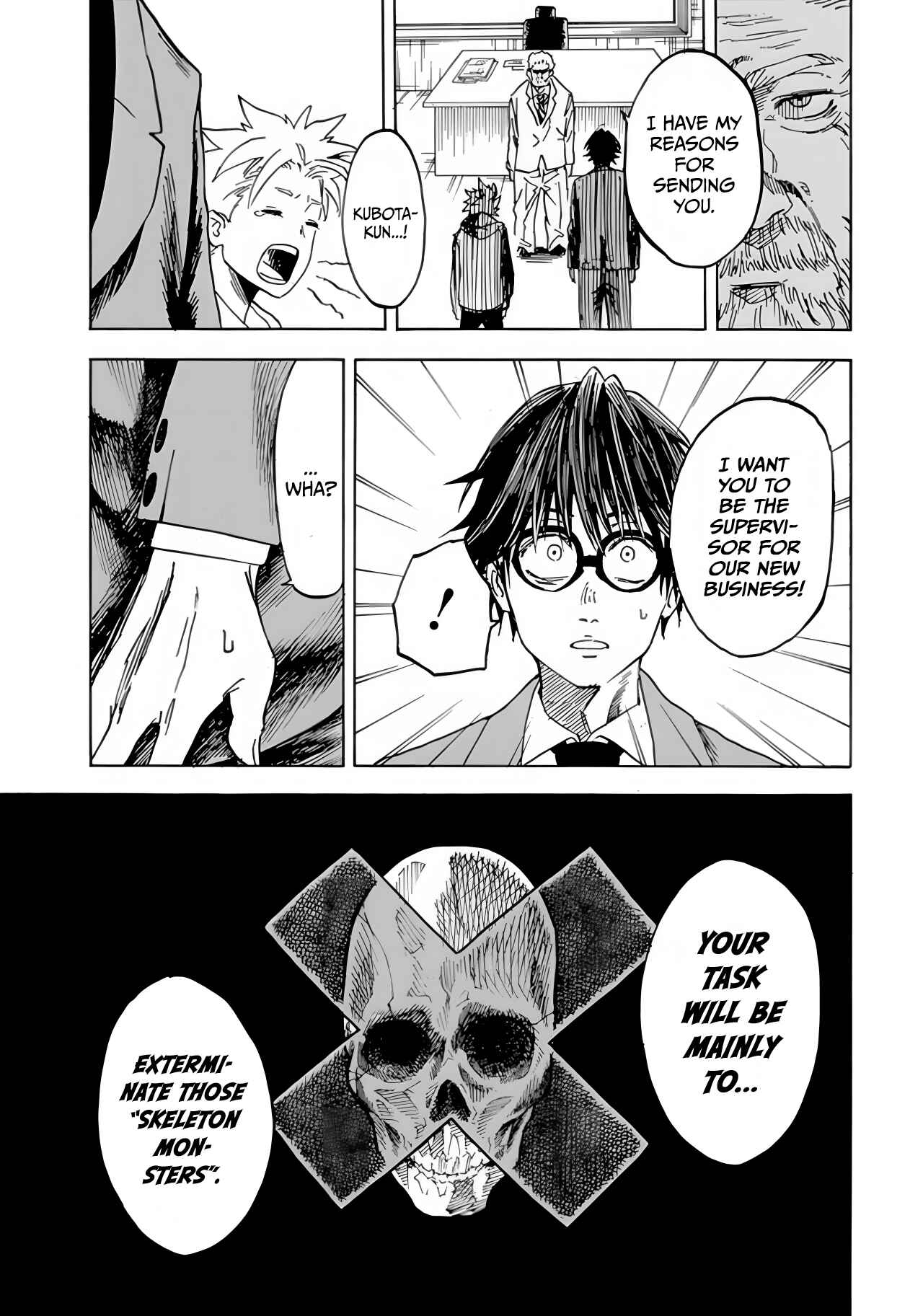 Page 8 Chapter 2 Aa, Tsugi no Shigoto wa Bakemono Taiji desu