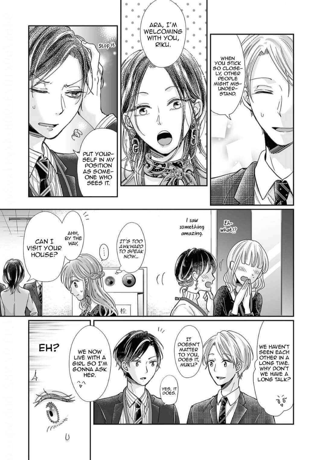 Page 14 Chapter 17 Osananajimi wa Ichi Tamagosei no Shishi Supadari Futago to Torotoro 3 nin Seikatsu