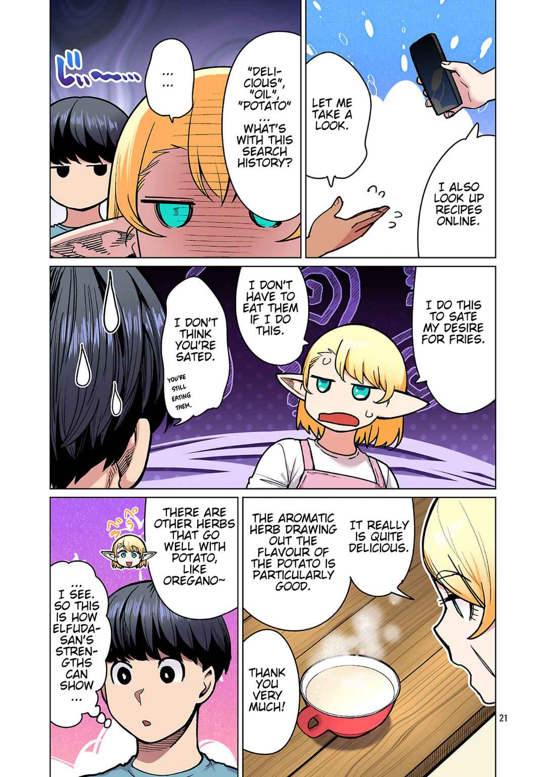 Page 22 Chapter 24 Shin Elf-san wa Yaserarenai. (Official Colored)