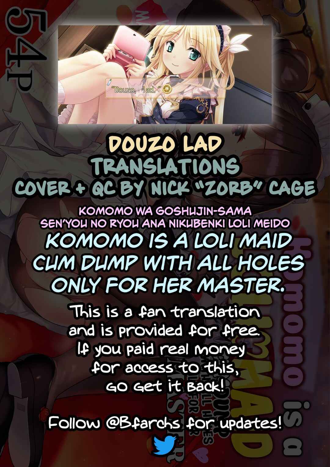 Page 57 Chapter Unknown_944e Komomo wa Goshujin-sama Senyou no Ryou Ana Nikubenki Loli♡Maid