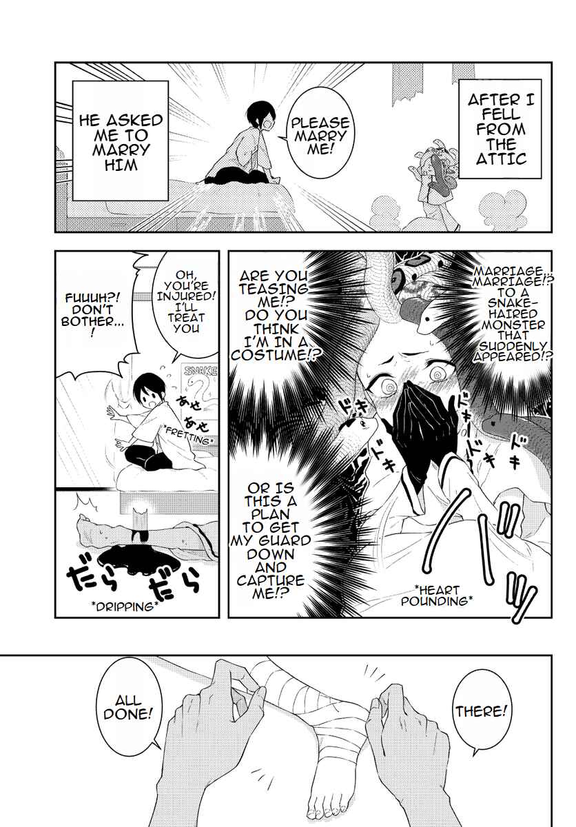 Page 1 Chapter 2 The Story of Medusa Falling From The Ceiling.