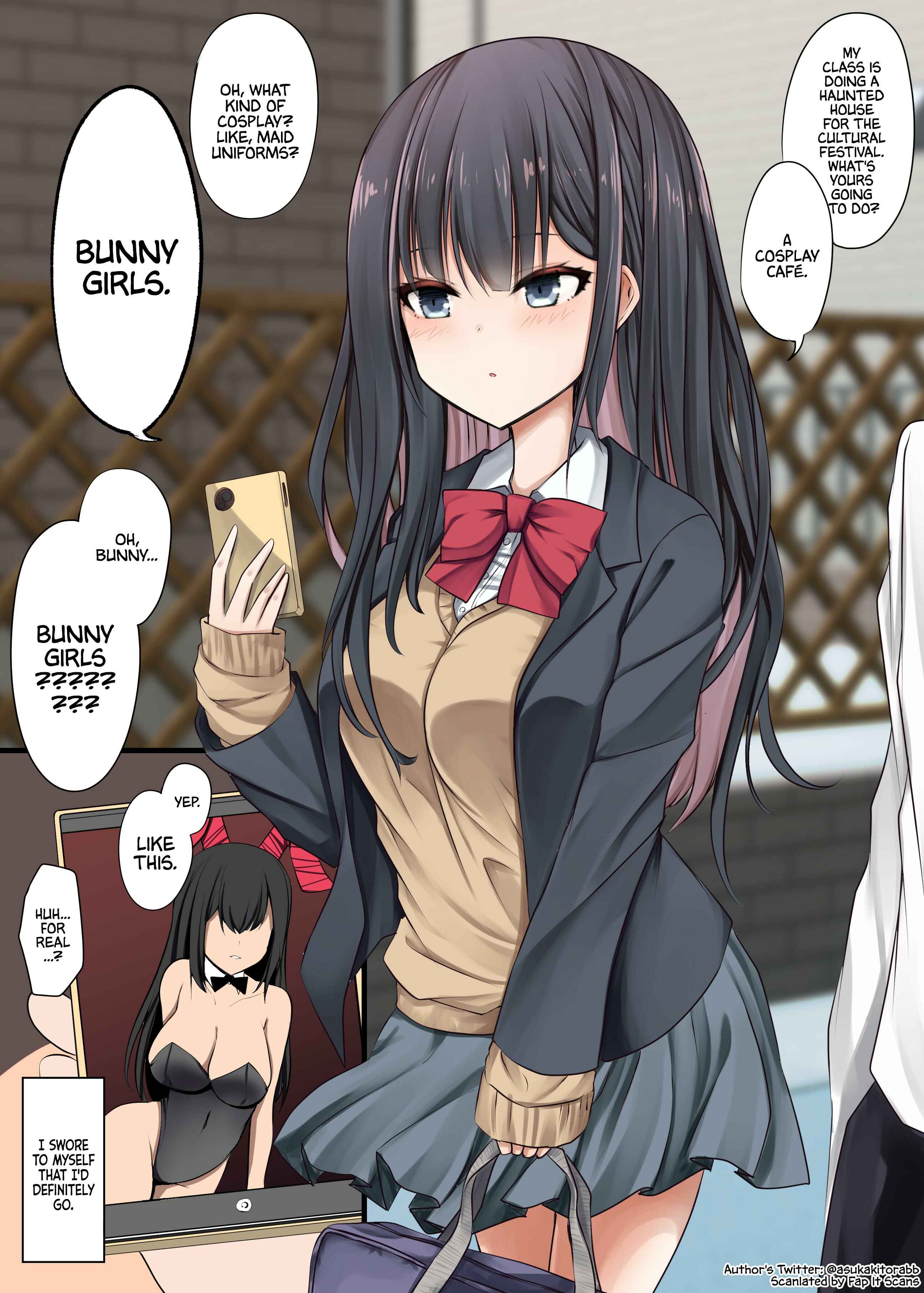 Page 1 Chapter 1 A Story About My Poker-Faced Childhood Friend Cosplaying as a Bunny Girl
