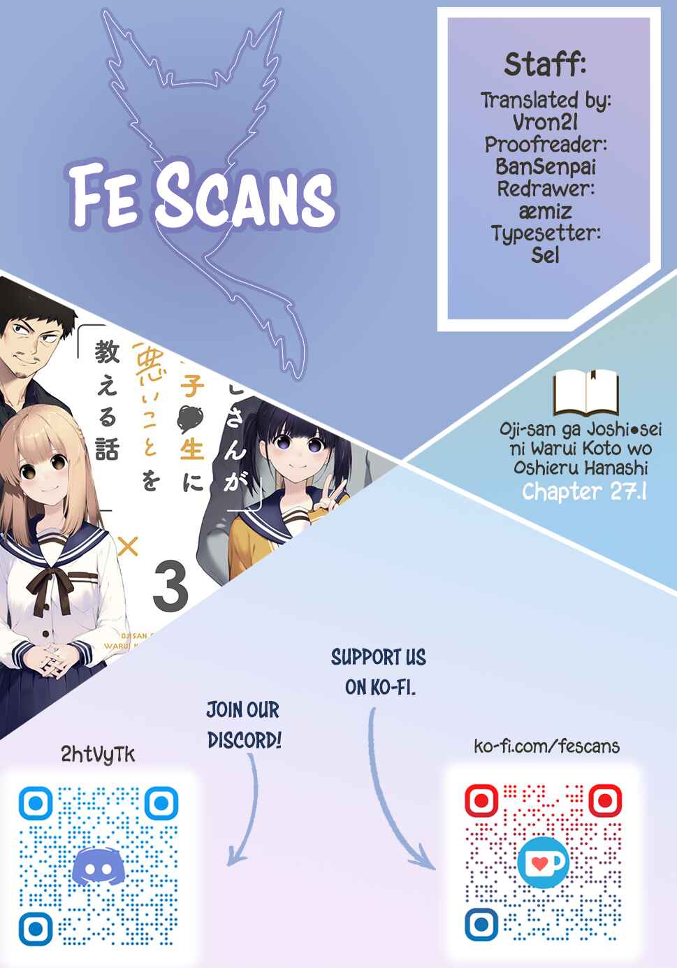 Page 1 Chapter 27.1 Oji-san ga Joshi●sei ni Warui Koto wo Oshieru Hanashi